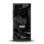 mono waves back phone cover | glass case for samsung galaxy s23 ultra