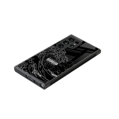 mono waves back phone cover | glass case for samsung galaxy s23 ultra