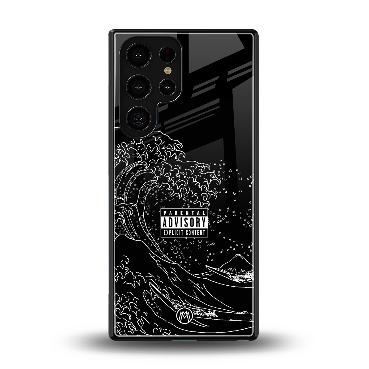 mono waves back phone cover | glass case for samsung galaxy s25 ultra