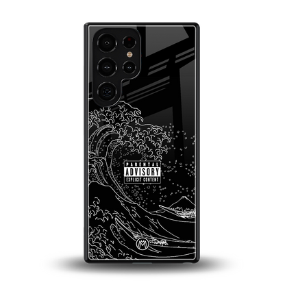 mono waves back phone cover | glass case for samsung galaxy s25 ultra