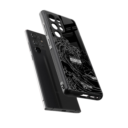 mono waves back phone cover | glass case for samsung galaxy s25 ultra
