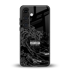 mono waves back phone cover | glass case for samsung galaxy s23 plus