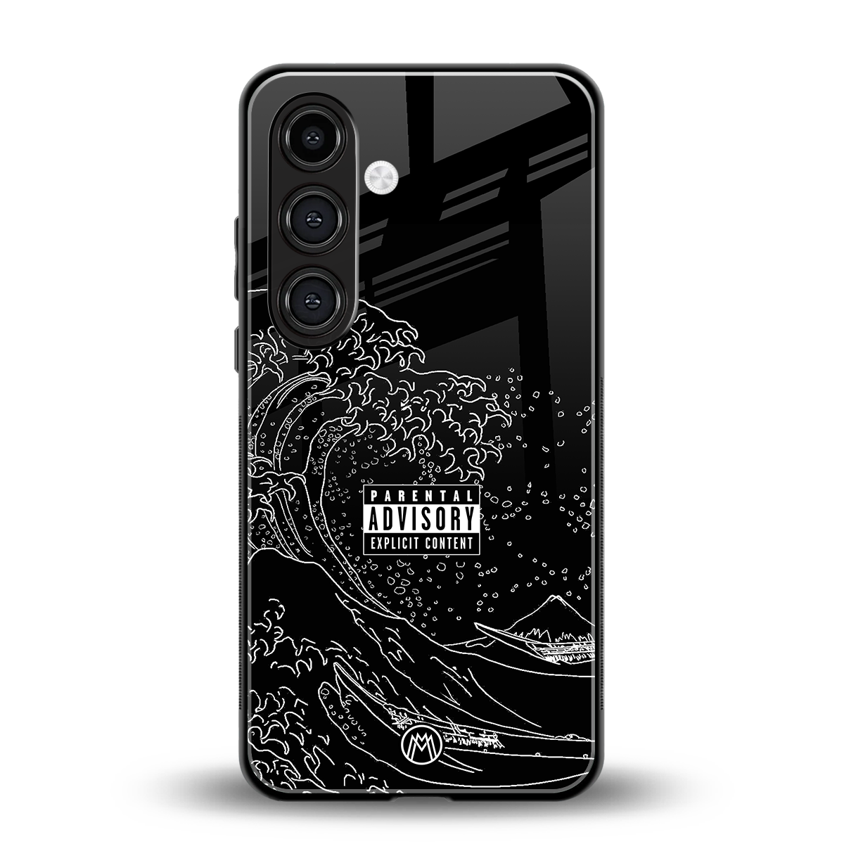 mono waves back phone cover | glass case for samsung galaxy s23 plus