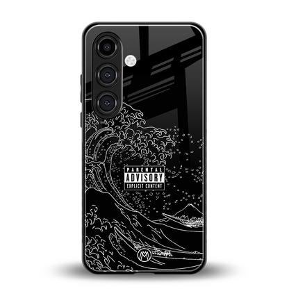mono waves back phone cover | glass case for samsung galaxy s24 fe