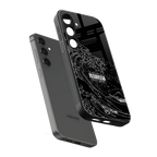 mono waves back phone cover | glass case for samsung galaxy s24 fe