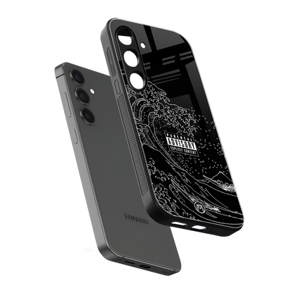 mono waves back phone cover | glass case for samsung galaxy s24 fe