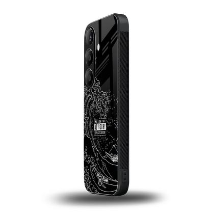 mono waves back phone cover | glass case for samsung galaxy s24 fe