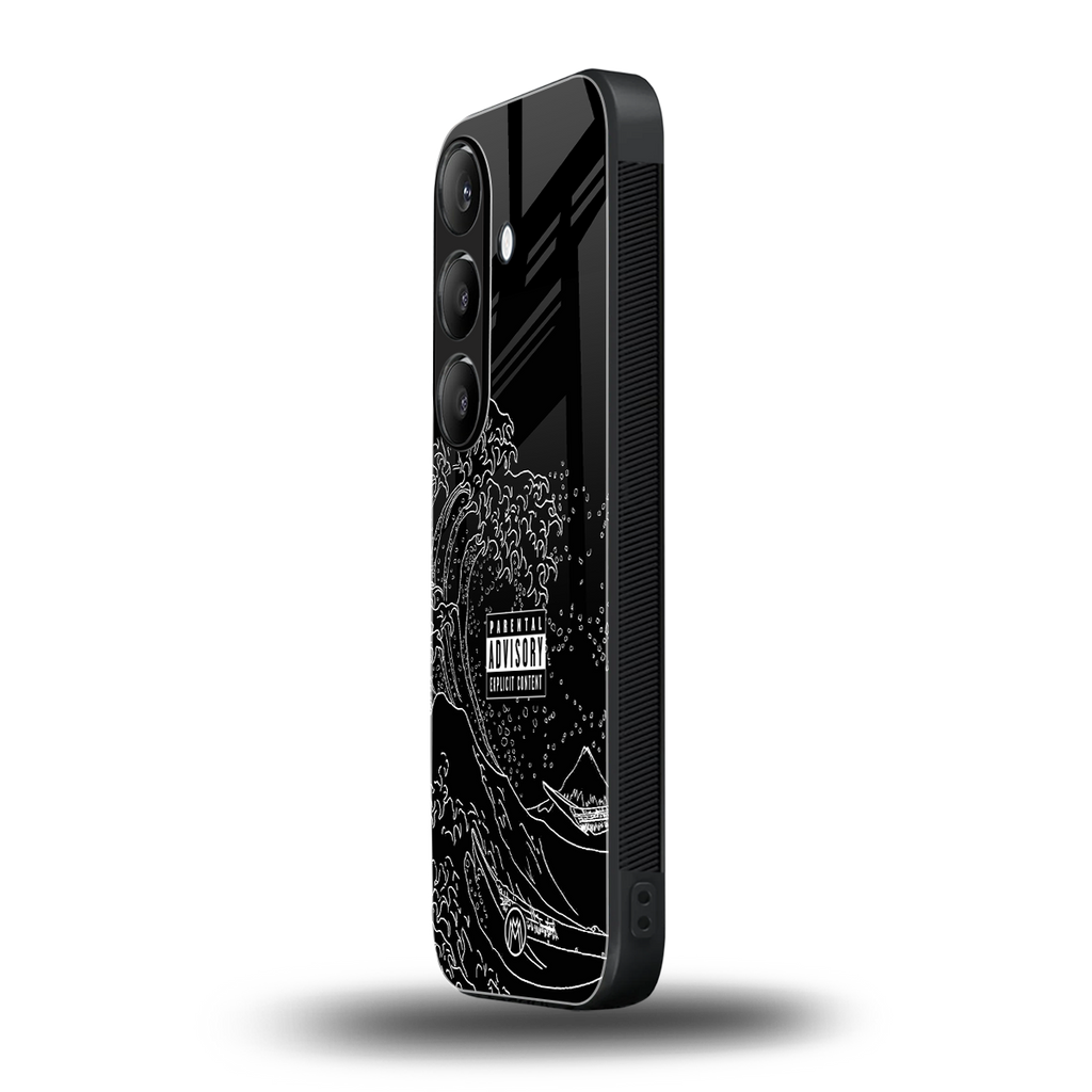 mono waves back phone cover | glass case for samsung galaxy s25