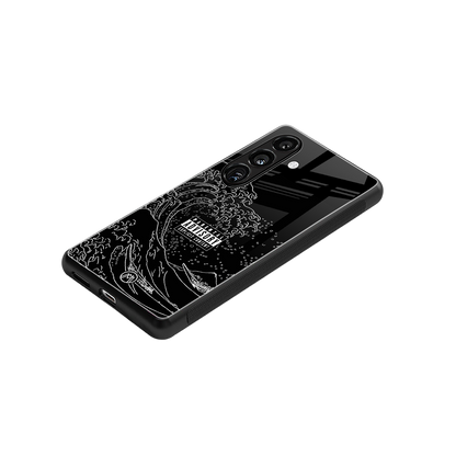 mono waves back phone cover | glass case for samsung galaxy s24 fe