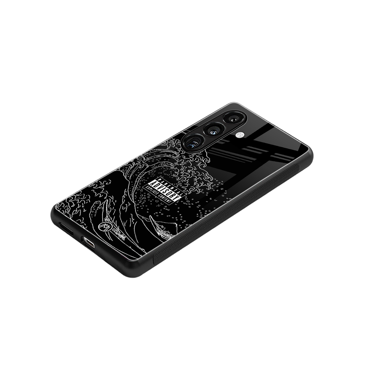 mono waves back phone cover | glass case for samsung galaxy s25 plus