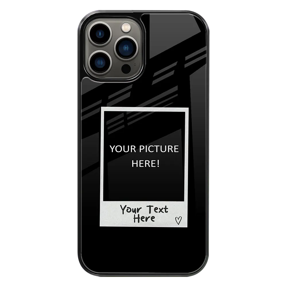 Polaroid Personalised Glass Phone Case