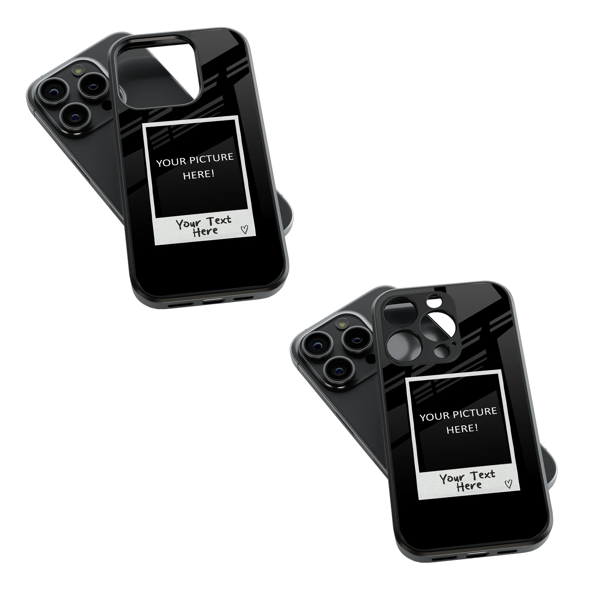 Polaroid Personalised Glass Phone Case