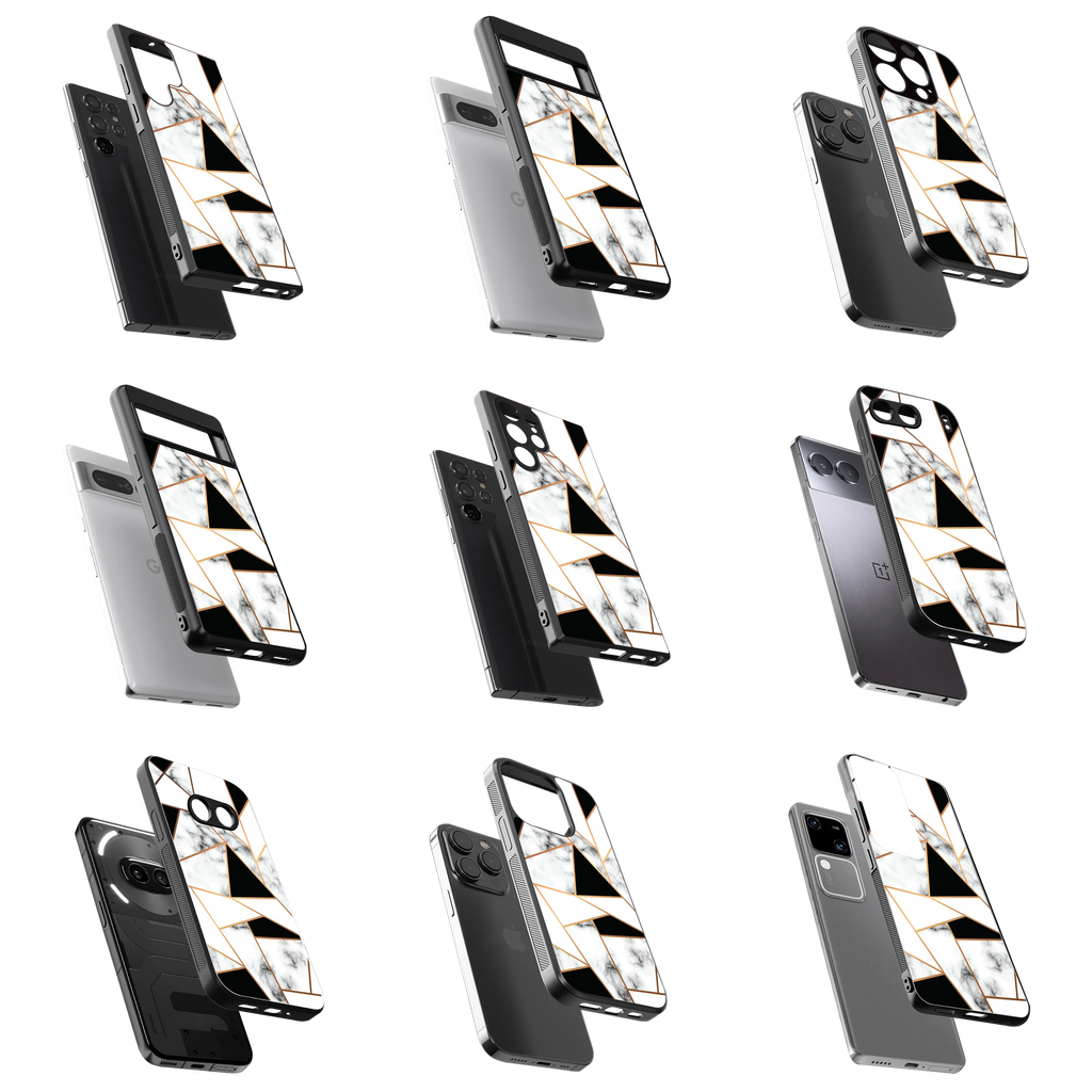 Durable Glass Back Mobile Case for iPhone, Samsung, OnePlus, Google Pixel, Redmi, Vivo, Oppo