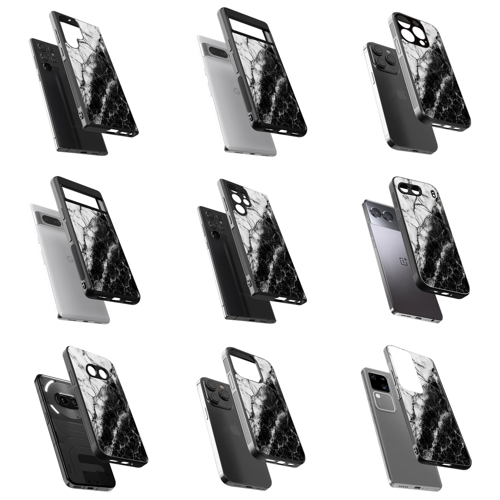 Durable Glass Back Mobile Case for iPhone, Samsung, OnePlus, Google Pixel, Redmi, Vivo, Oppo