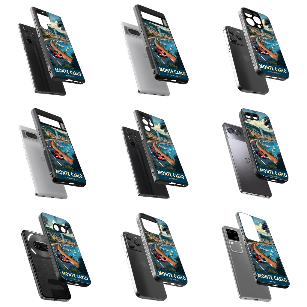 Durable Glass Back Mobile Case for iPhone, Samsung, OnePlus, Google Pixel, Redmi, Vivo, Oppo