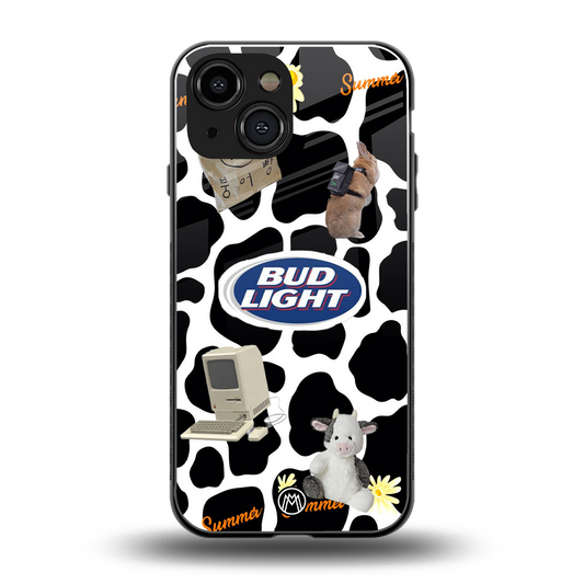 moo moo summer vibes back phone cover | glass case for iphone 13 mini