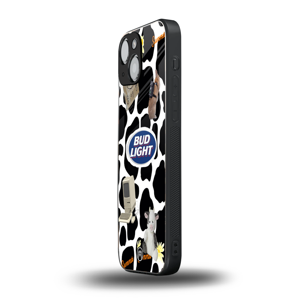 moo moo summer vibes back phone cover | glass case for iphone 13 mini