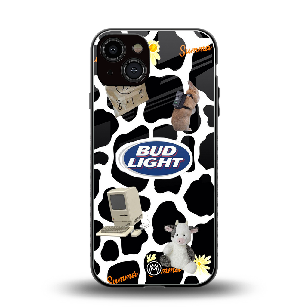 moo moo summer vibes back phone cover | glass case for iphone 13