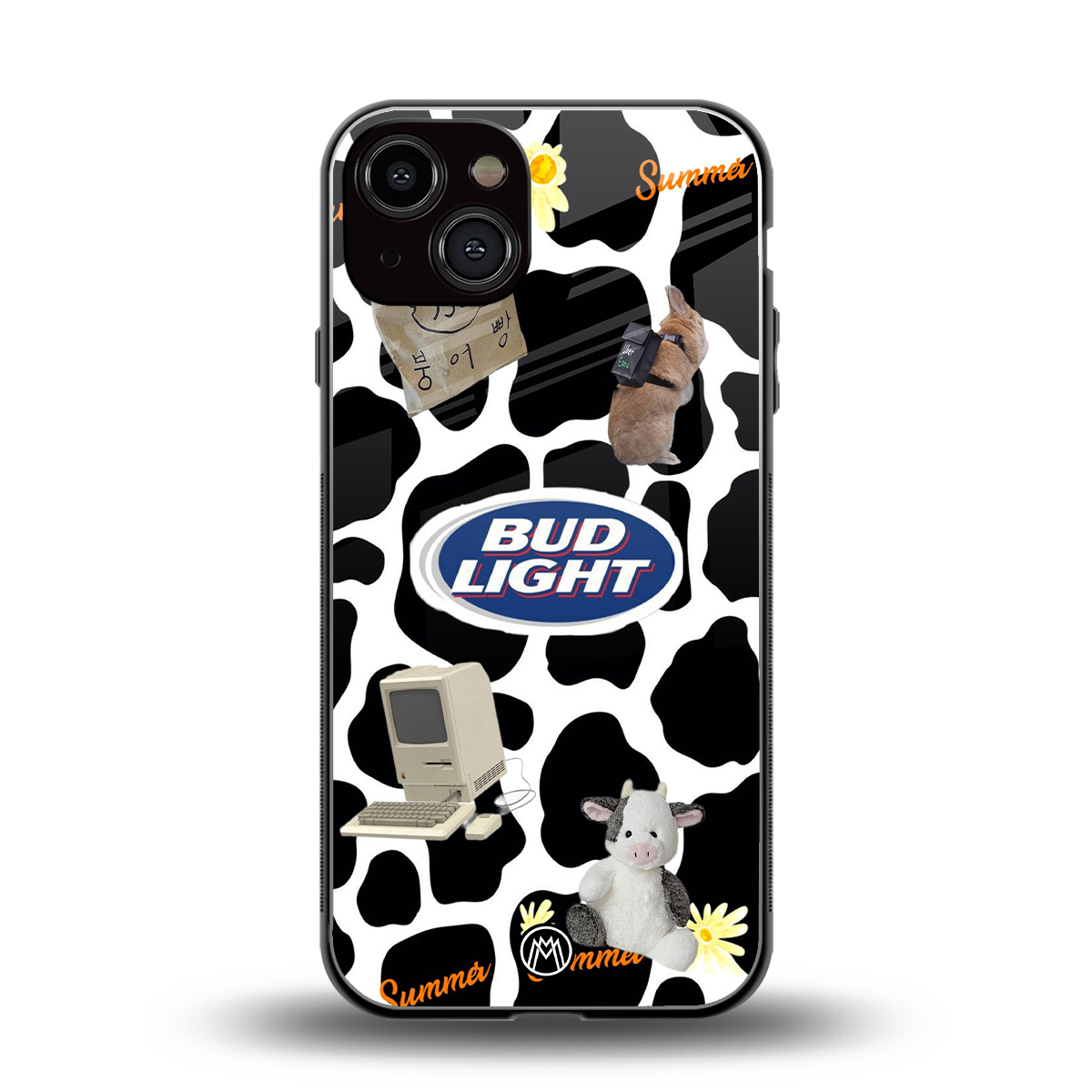 moo moo summer vibes back phone cover | glass case for iphone 13