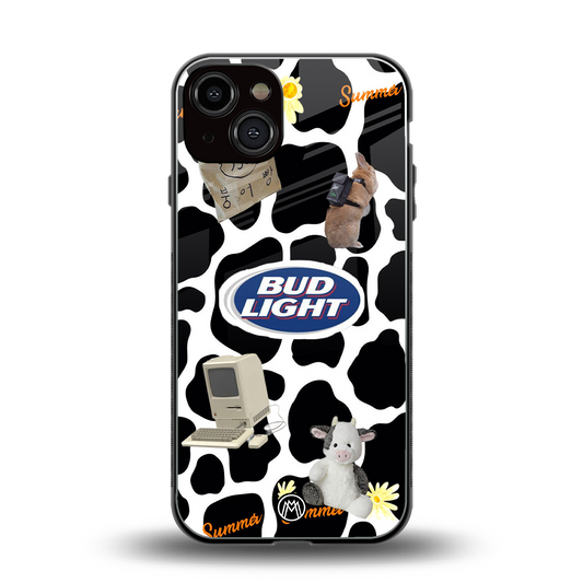 moo moo summer vibes back phone cover | glass case for iphone 13