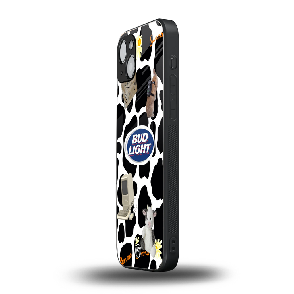 moo moo summer vibes back phone cover | glass case for iphone 13