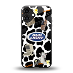 moo moo summer vibes back phone cover | glass case for iphone 16 plus