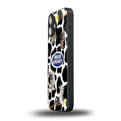 moo moo summer vibes back phone cover | glass case for iphone 16 plus