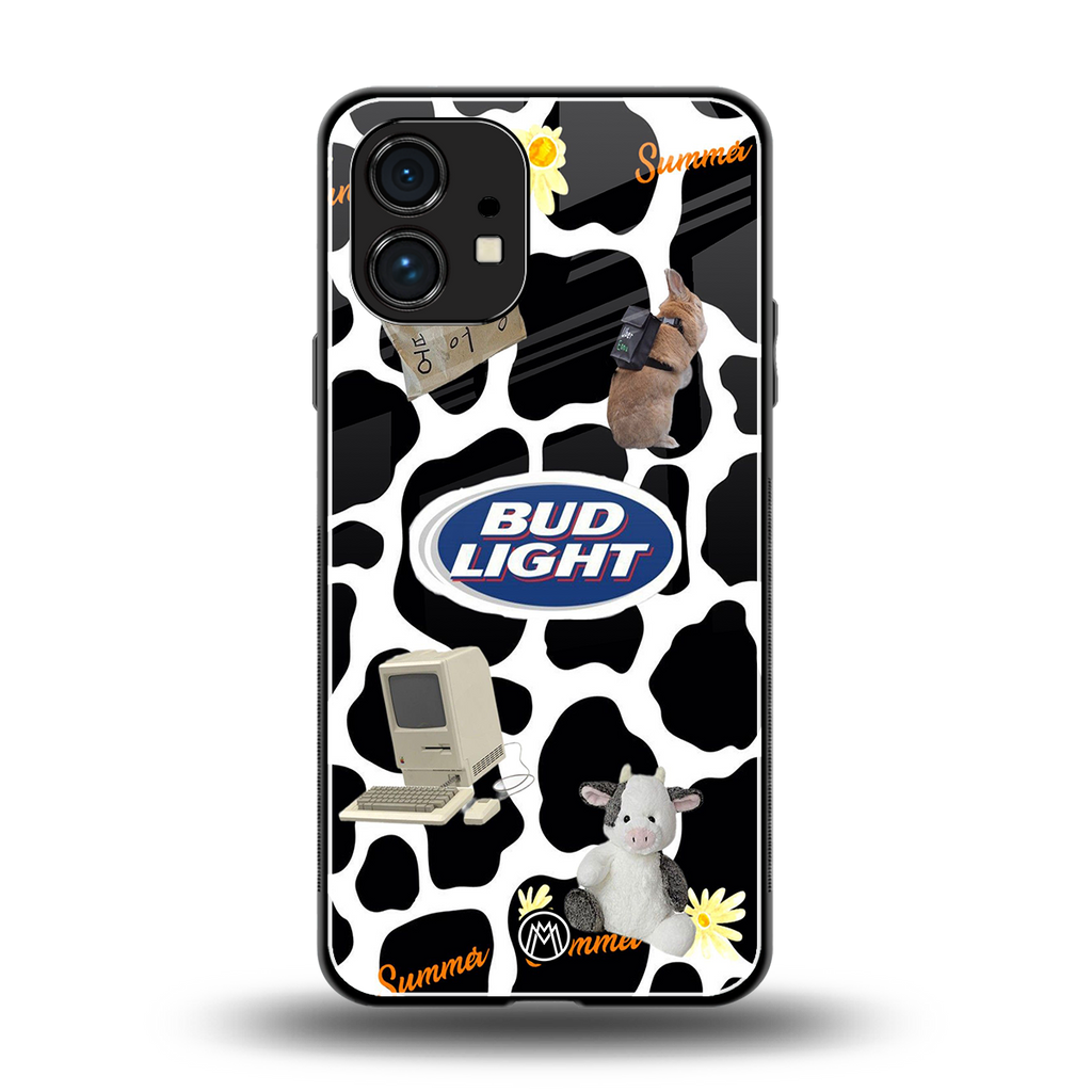 moo moo summer vibes back phone cover | glass case for nothing phone 1