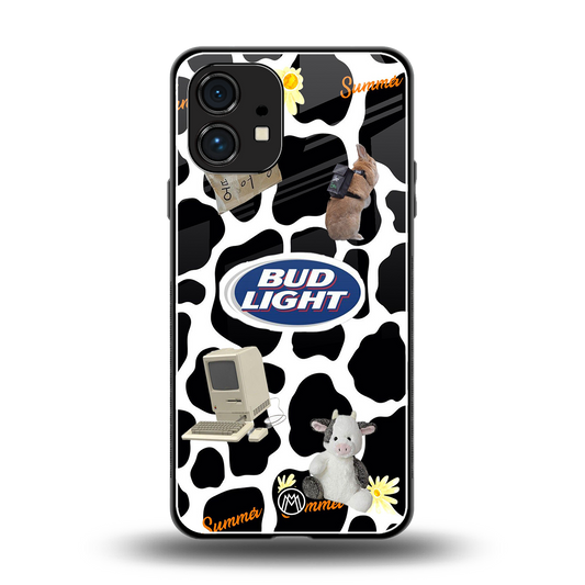 moo moo summer vibes back phone cover | glass case for nothing phone 1