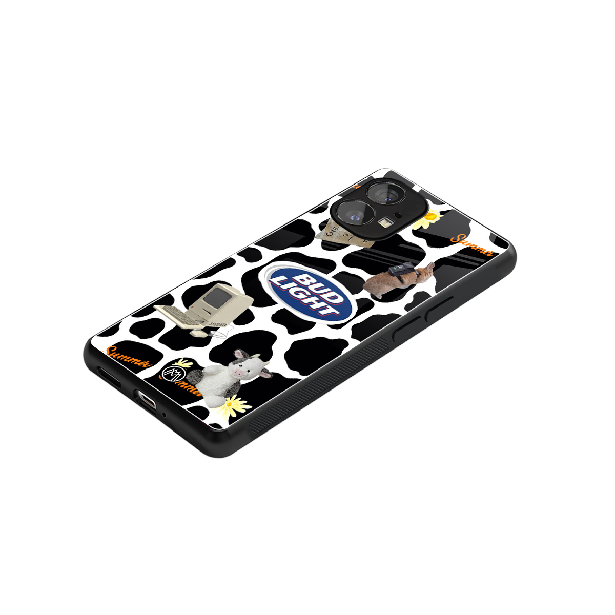 moo moo summer vibes back phone cover | glass case for nothing phone 1