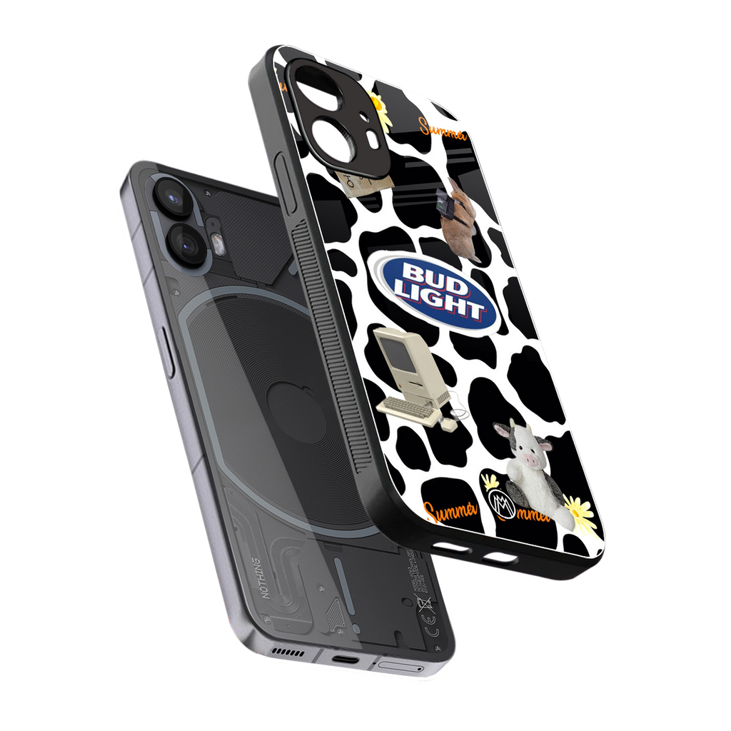 moo moo summer vibes back phone cover | glass case for nothing phone 2