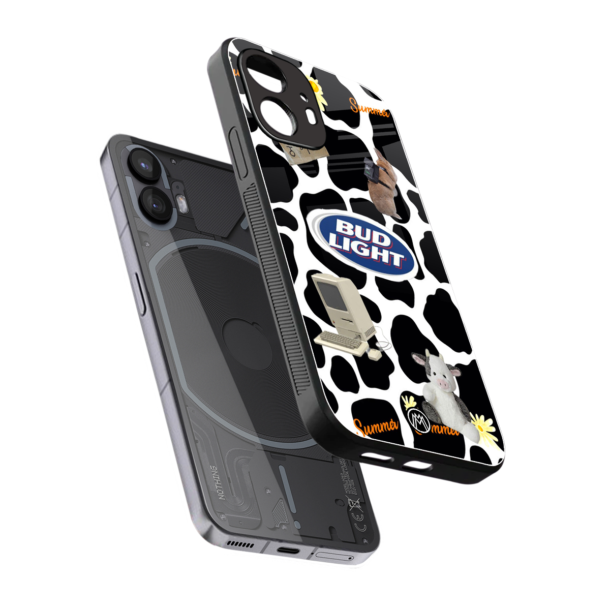moo moo summer vibes back phone cover | glass case for nothing phone 2