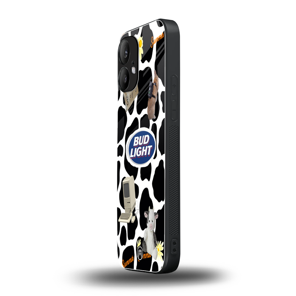 moo moo summer vibes back phone cover | glass case for nothing phone 2