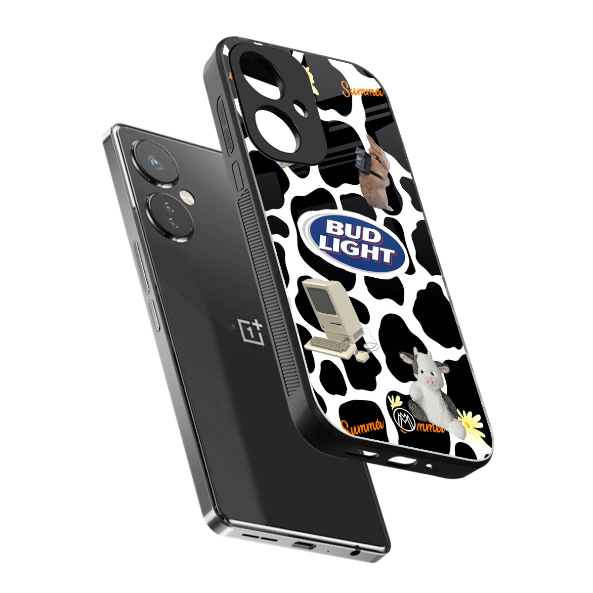 moo moo summer vibes back phone cover | glass case for oneplus nord ce 3