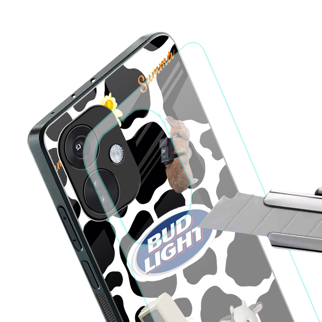 moo moo summer vibes back phone cover | glass case for oneplus nord ce 3
