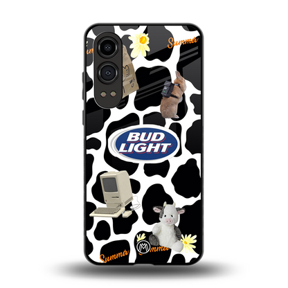 moo moo summer vibes back phone cover | glass case for oneplus nord ce 4 lite