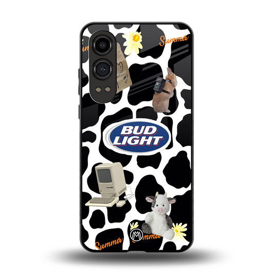 moo moo summer vibes back phone cover | glass case for oneplus nord ce 4 lite