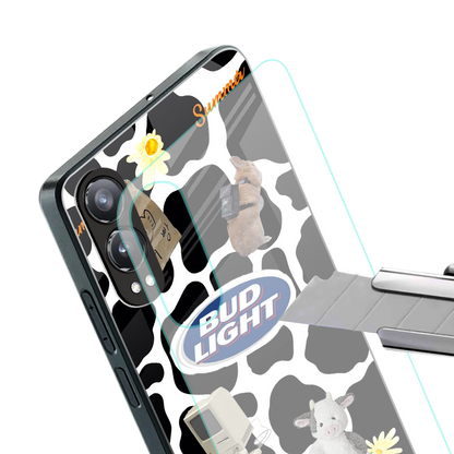 moo moo summer vibes back phone cover | glass case for oneplus nord ce 4 lite