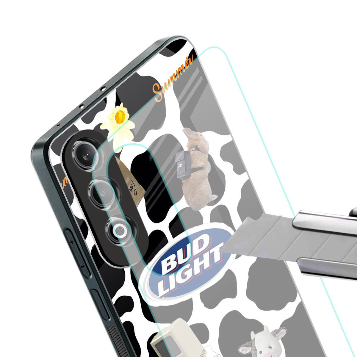 moo moo summer vibes back phone cover | glass case for oneplus nord ce 4