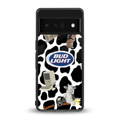 moo moo summer vibes back phone cover | glass case for google pixel 6 pro