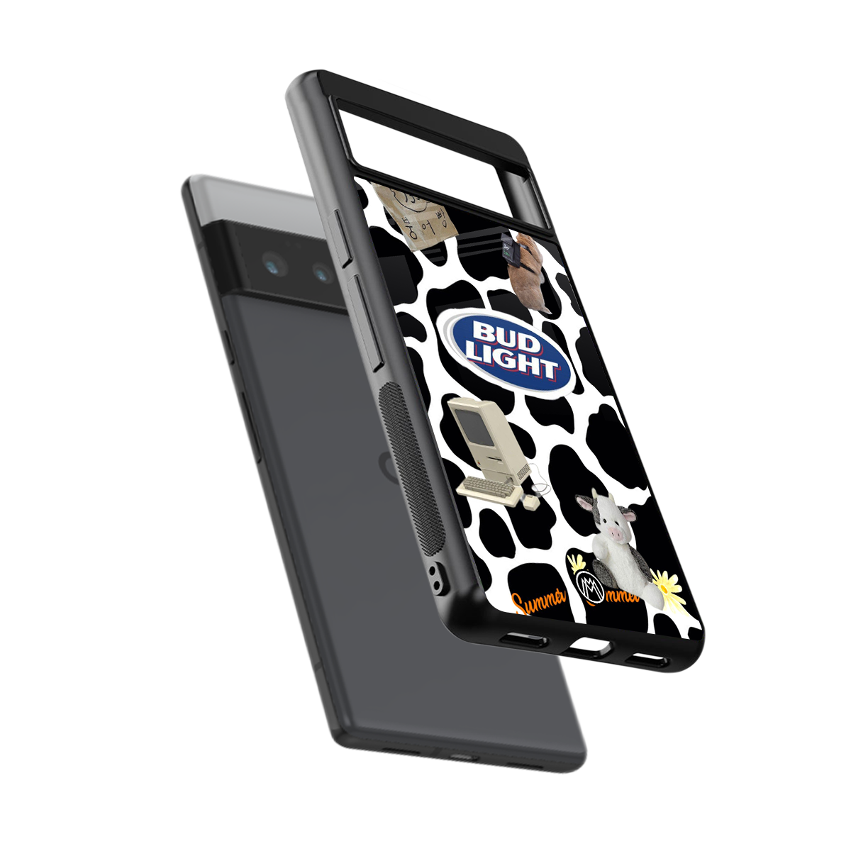 moo moo summer vibes back phone cover | glass case for google pixel 6 pro
