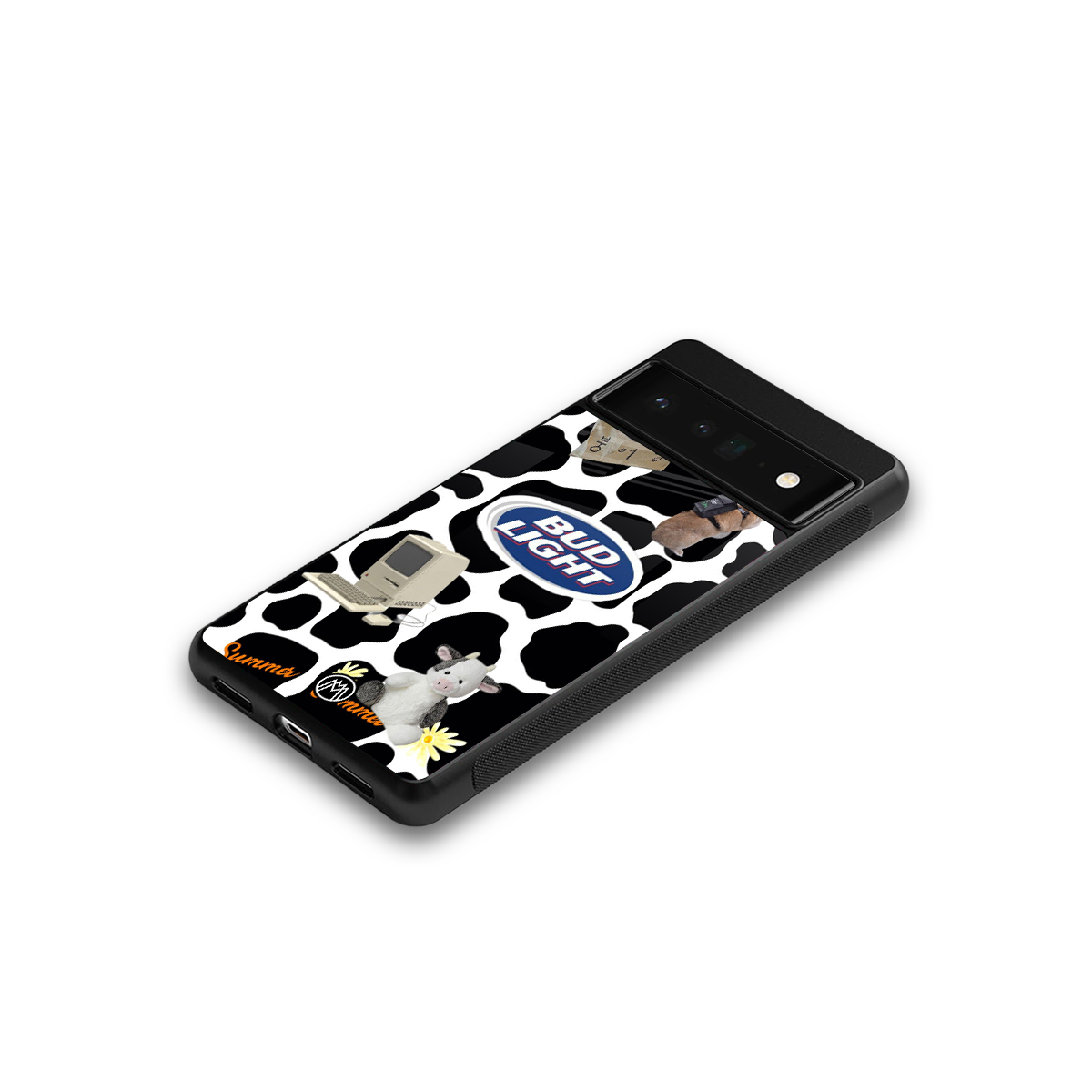 moo moo summer vibes back phone cover | glass case for google pixel 6 pro