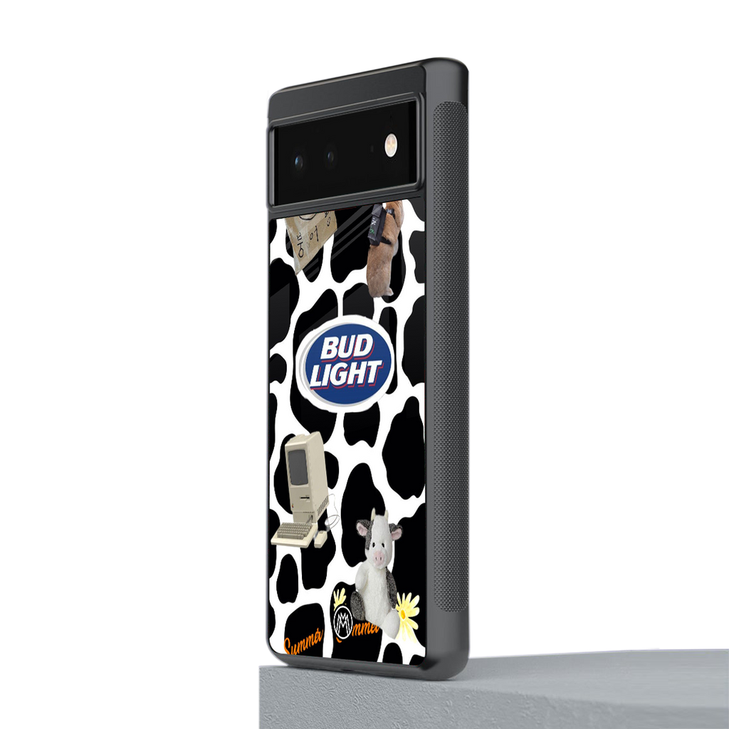 moo moo summer vibes back phone cover | glass case for Google Pixel 6A