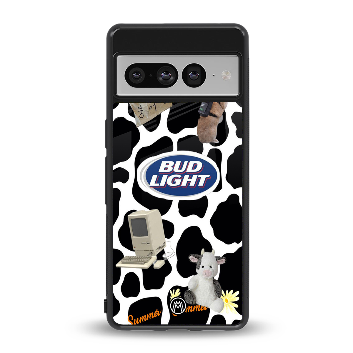 moo moo summer vibes back phone cover | glass case for google pixel 7 pro