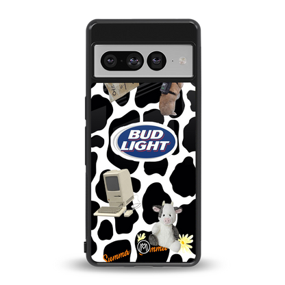 moo moo summer vibes back phone cover | glass case for google pixel 7 pro