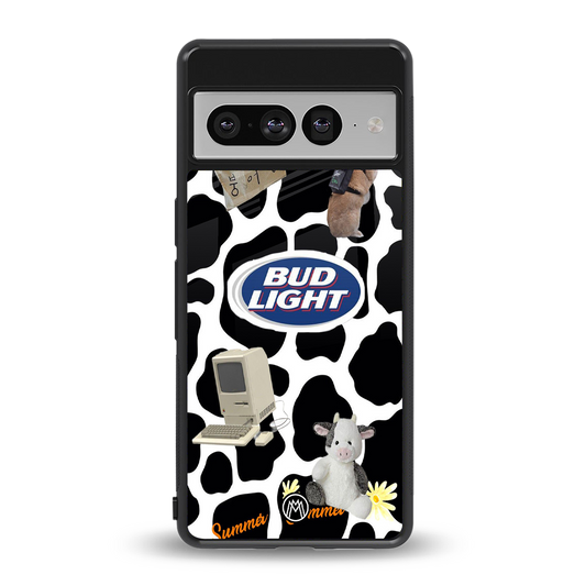 moo moo summer vibes back phone cover | glass case for google pixel 7 pro