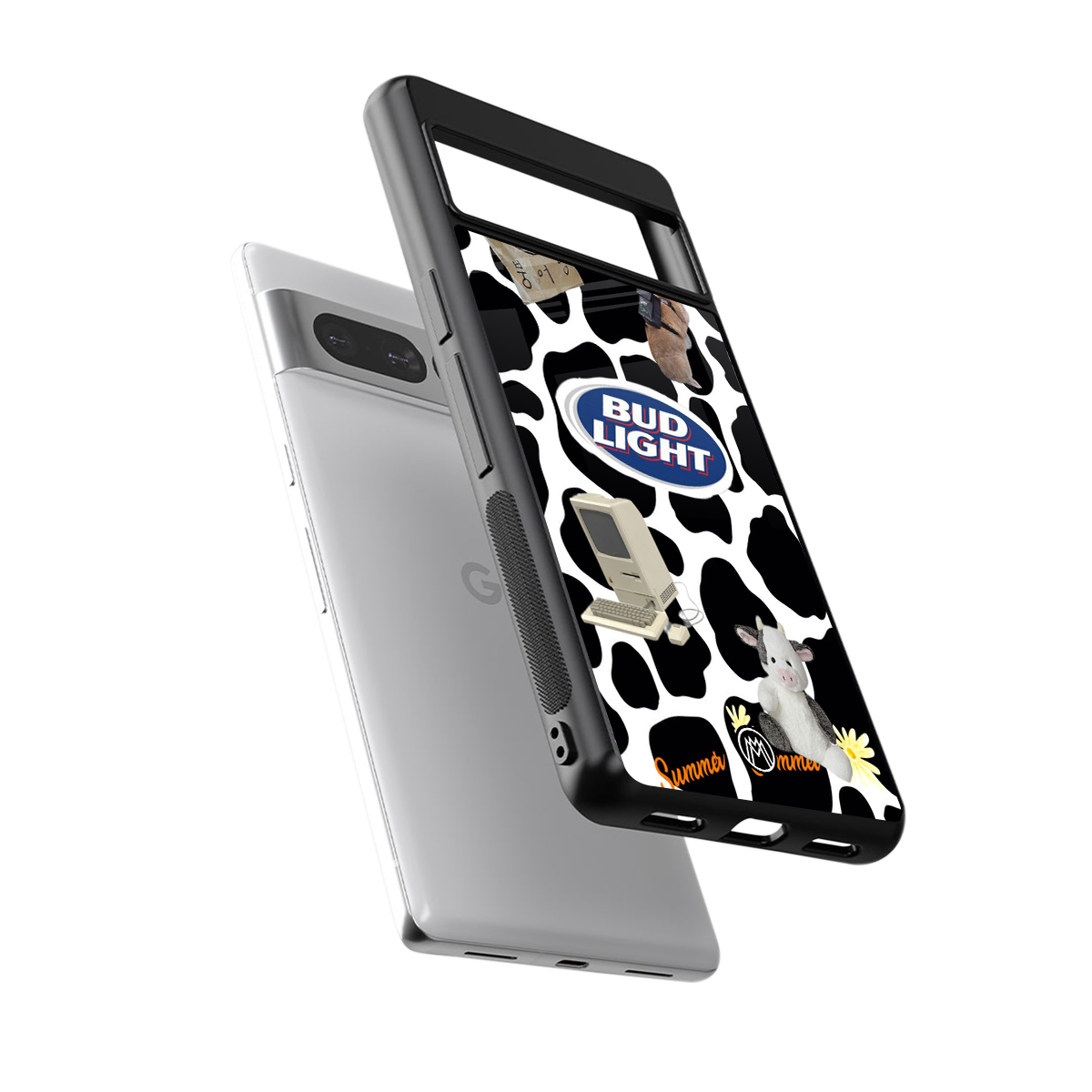 moo moo summer vibes back phone cover | glass case for google pixel 7 pro