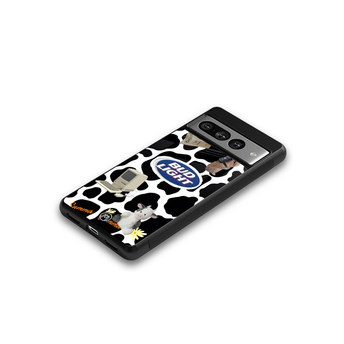 moo moo summer vibes back phone cover | glass case for google pixel 7 pro