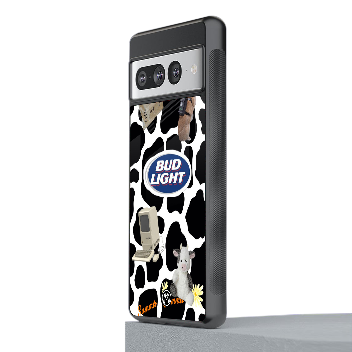 moo moo summer vibes back phone cover | glass case for google pixel 7 pro