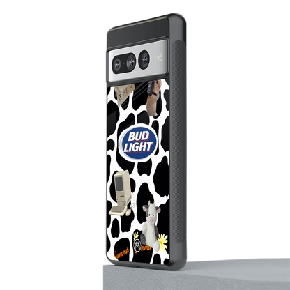 moo moo summer vibes back phone cover | glass case for google pixel 7 pro